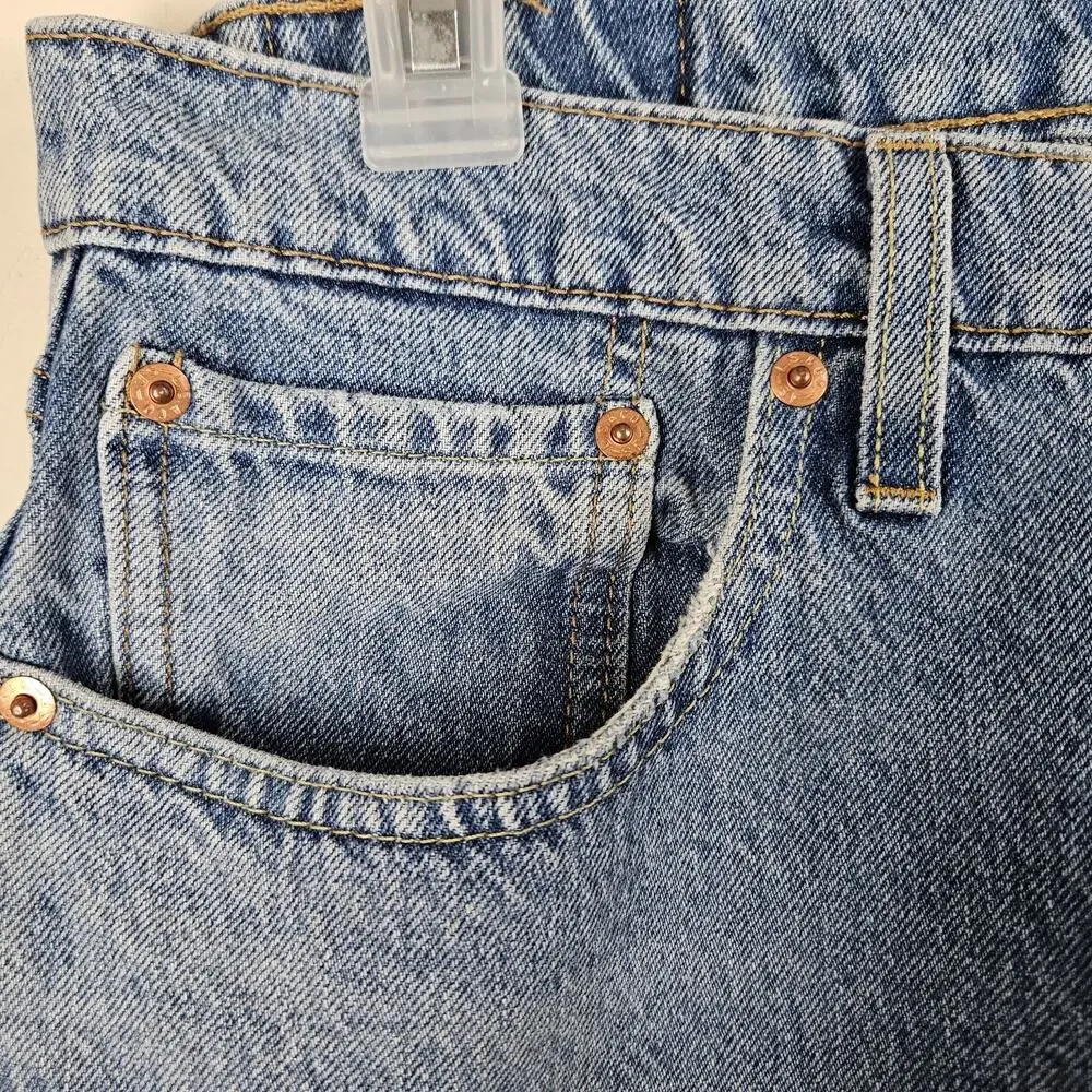Levis 502 Jeans Mens 32x30 FIT 32X28 Blue Denim Tapered Leg Mid Rise Stretch